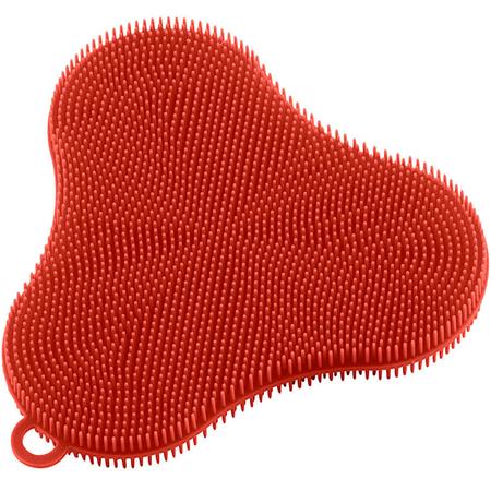 Clover Stay-Clean Silicone Scrubber Red