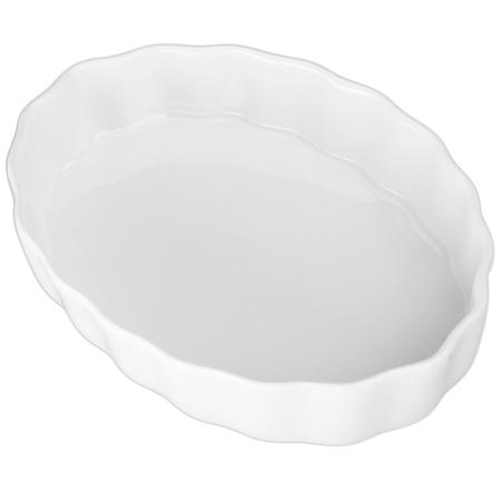 White Porcelain Creme Brulee Dish Oval