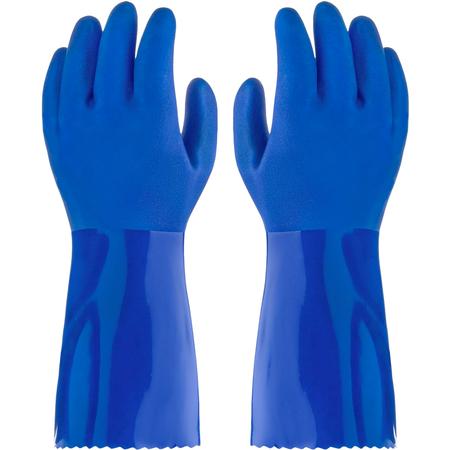True Blue Heavy-Duty Rubber Gloves Blue Med