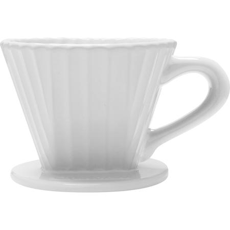 Lotus Ceramic Coffee Dripper White
