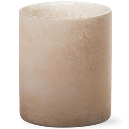 Frosted Glass Tealight Holder Blush