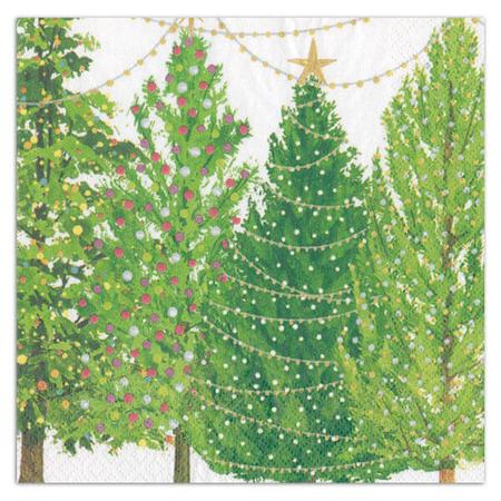 Paper Beverage Napkins Christmas Trees