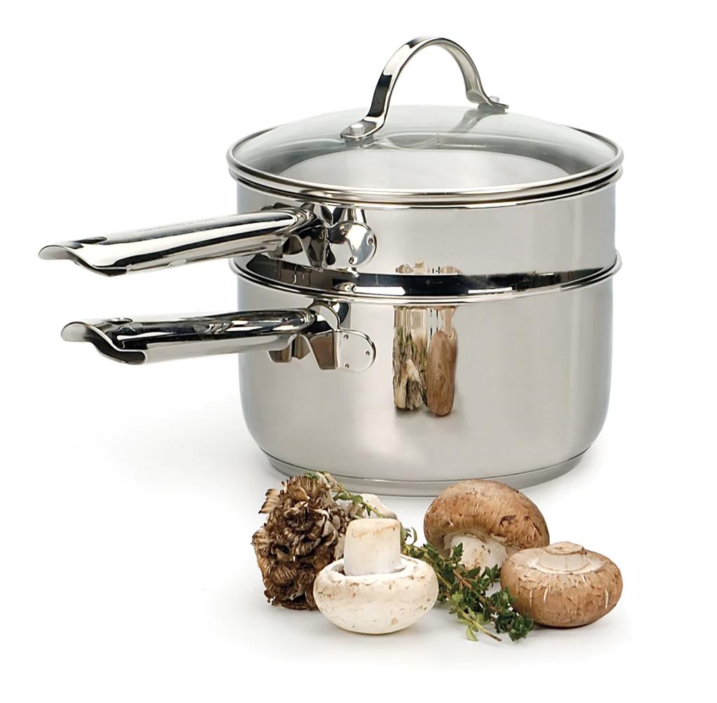  Stainless Double Boiler - 2- Qt.