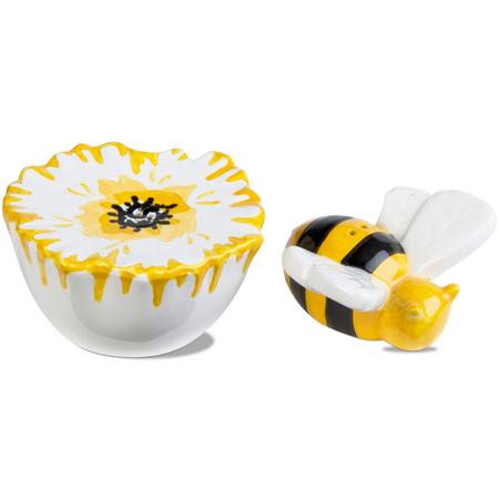 Bee & Flower Salt & Pepper Shakers Set