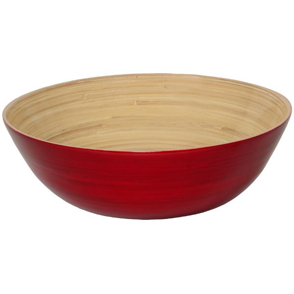  Bamboo Serving Bowl Red