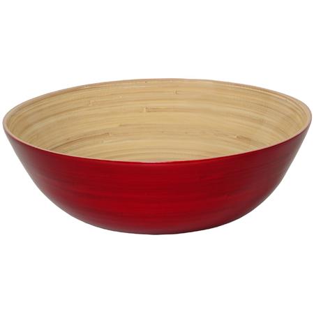 Bamboo Serving Bowl Red