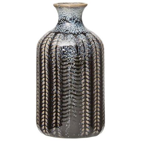 Indigo Embossed Vase Medium