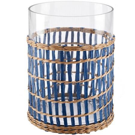 Wicker-Wrapped Candle Lantern