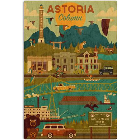 Wood Postcard Astoria