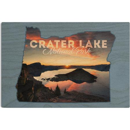 Wood Postcard Crater Lake