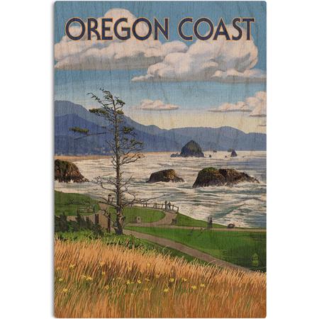 Wood Postcard Oregon Coast