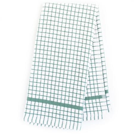 Grid Terrycloth Dishtowel Green