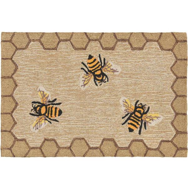  Front Porch Rug/Doormat Honeycomb Bee