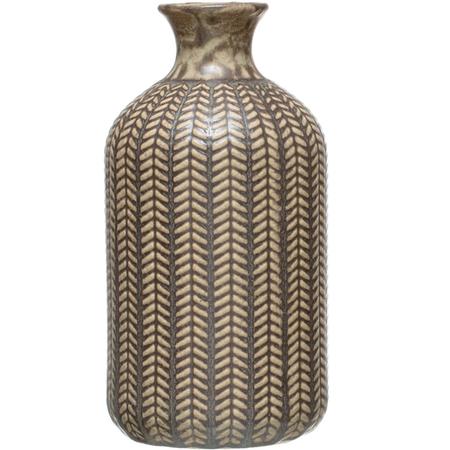 Etched Embossed Vase Tall