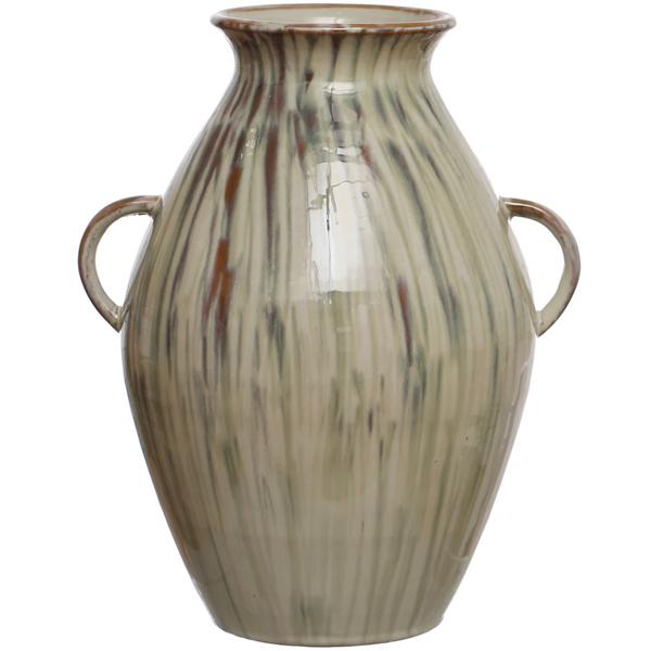  Hand- Painted Stoneware Vase