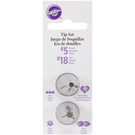 Pastry Tip Set Round/Open Star Large