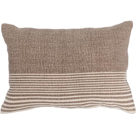 Striped Lumbar Pillow Brown