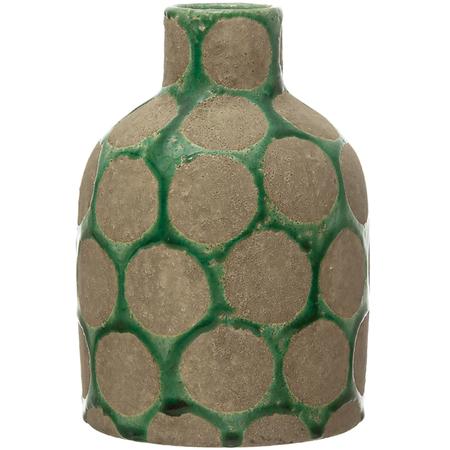 Terra Cotta Vase Green