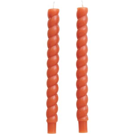 Twisted Taper Candles Set/2 Caramel