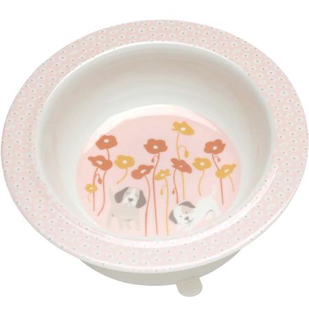 Puppies & Poppies Suction Bowl