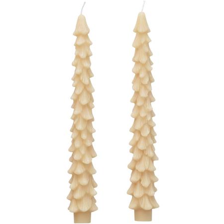 Tree Taper Candles Tall Set/2 Ivory
