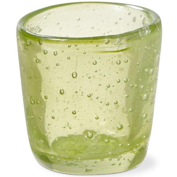  Bubble Glass Votive Candle Holder Green