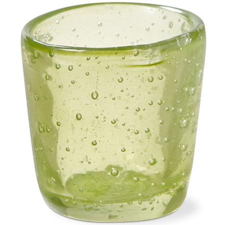 Bubble Glass Votive Candle Holder Green