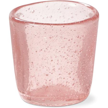 Bubble Glass Votive Candle Holder Pink