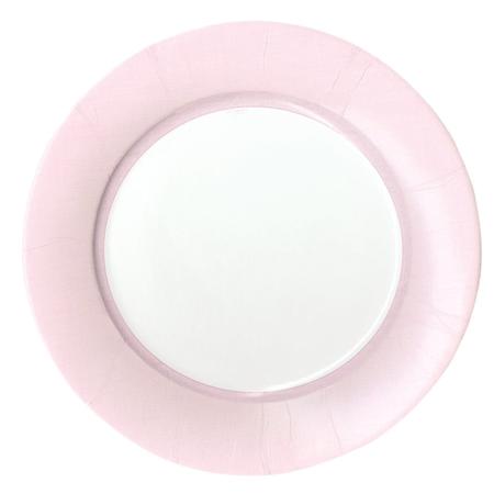 Paper Dinner Plates Linen Pink