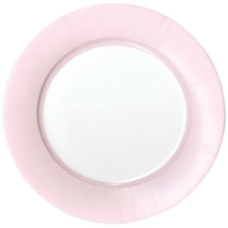 Paper Salad Plates Linen Pink