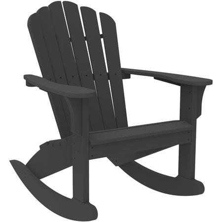 Harbor View Adirondack Rocking Chair Black