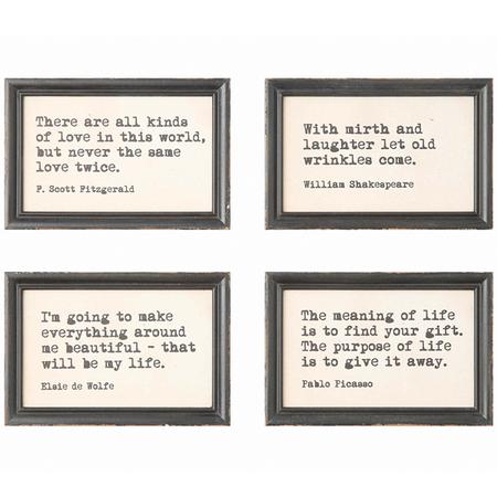 Wood-Framed Sayings