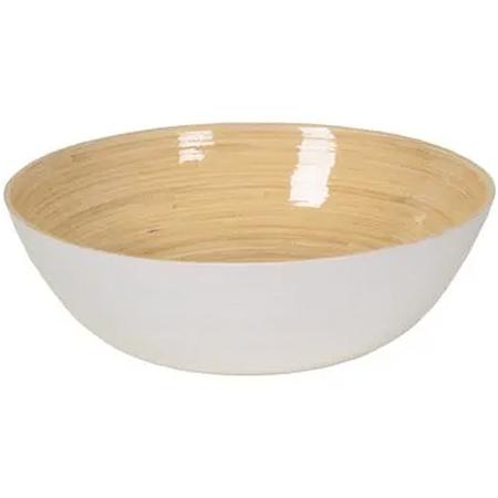 Bamboo Serving Bowl White