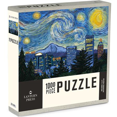 Portland Starry Night Skyline Puzzle