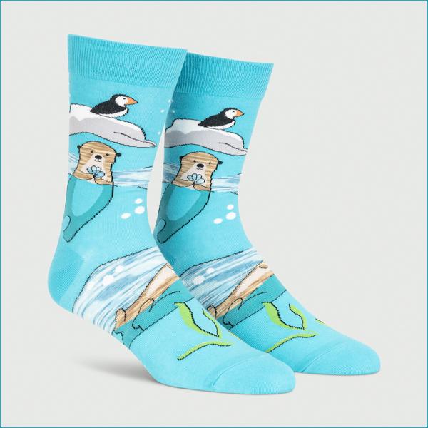  Men's Crew Socks Plays Well With Otters