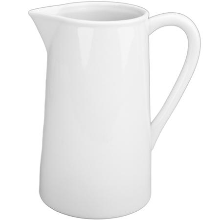 White Porcelain Straight-Sided Pitcher