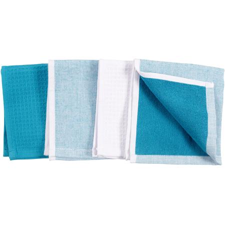 Linden Reversible Dishcloths Set/4 Blue