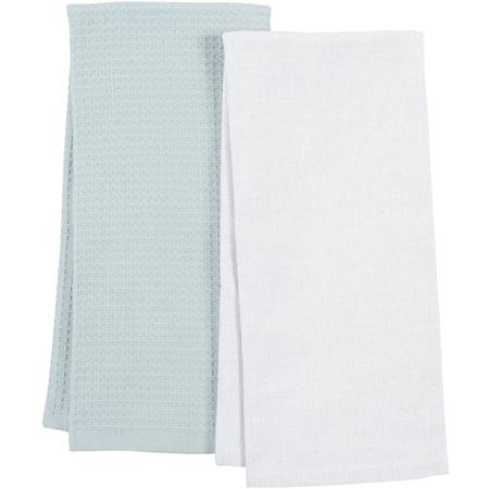 Linden Reversible Kitchen Towels Set/2 Mist