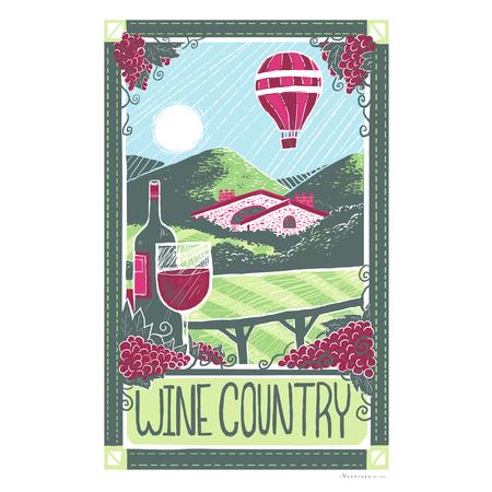 Wine Country Kitchen Towel
