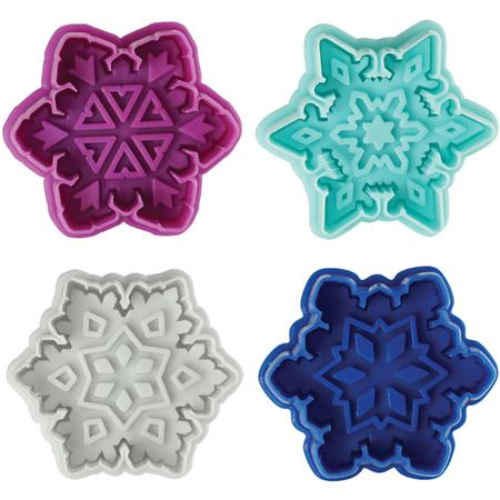 Snowflake Cookie Stamp Cutters Set