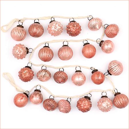 Pink Mercury Glass Ornaments