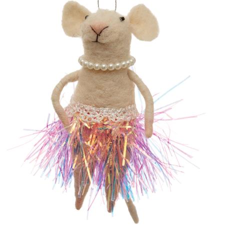 Party Mouse Ornament Piink