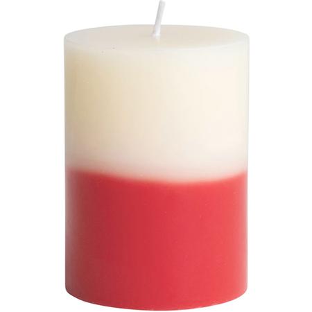 Red & White Pillar Candle 4