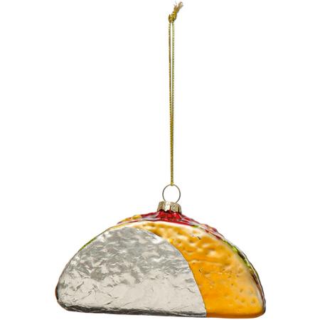 Hand-Painted Glass Taco Ornament 4.25