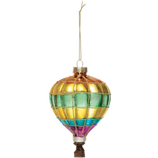  Hand- Painted Glass Balloon Ornament 4.5 