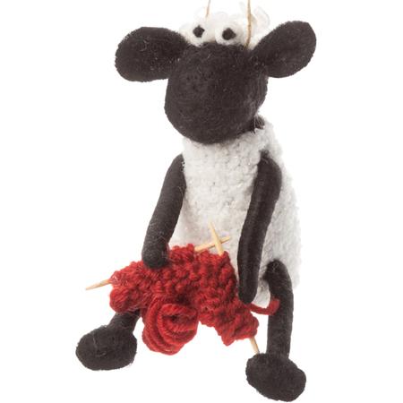 Felt Knitting Black Sheep Ornament 4