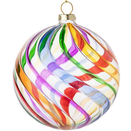 Glass Swirl Ball Ornament 3