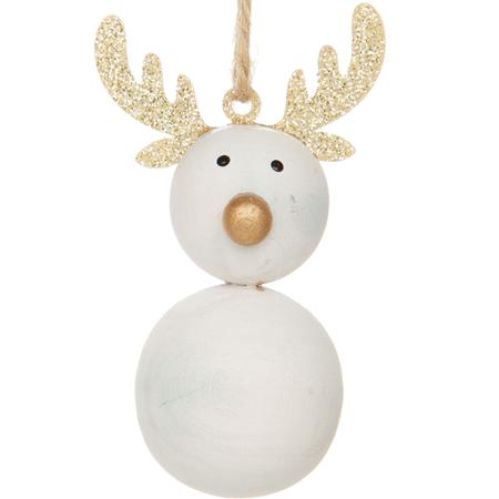 Wood Reindeer Ornament