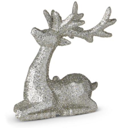Glitter Sitting Deer Ornament