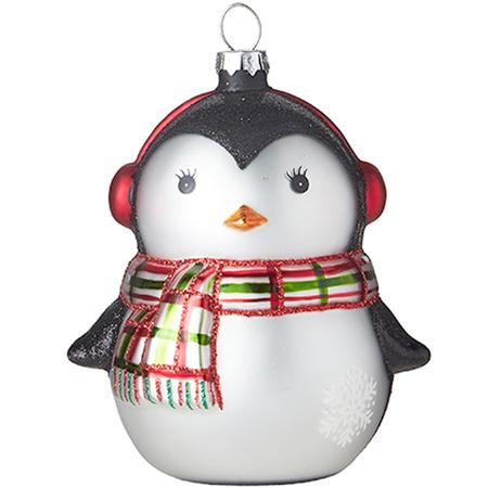 Glass Penguin Ornament 4.75